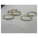 925 STERLING RINGS (5)