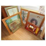 PRINTS / FRAMES / PAINTINGS UNDER WINDOW