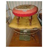 VANITY BENCH, FOOT STOOL, BATHROOM SCALE