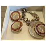 CANADA 1 CENT COIN BRACELET / EARRING SET