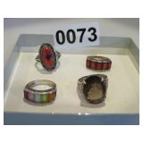 925 STERLING RINGS (4)