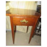 EARLY ONE DRAWER WALNUT STAND