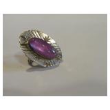 925 STERLING PURPLE GEMSTONE RING