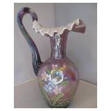 FENTON IRIDESCENT PITCHER 10.5'