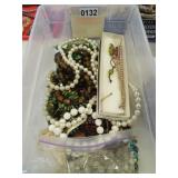 BOX OF BROKEN BEADS ETC