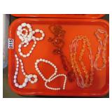 COSTUME JEWELRY BEADED NECKLACES (6)
