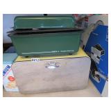 NESCO ELEC ROASTER, BREADBOX, 2 CRACKER TINS