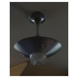 3 MATCHING ART DECO HANGING LIGHTS**