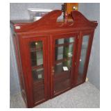 hutch top - lighted, glass shelves