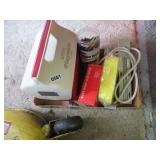 playmate cooler, bungee cords, power strip etc