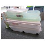 3 under bed totes w/lids