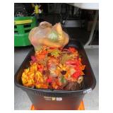 tote of fall decorations