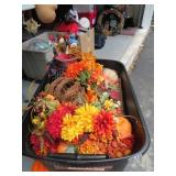 tote of fall decorations