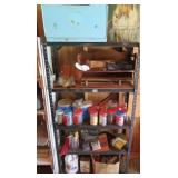 contents of metal shelf