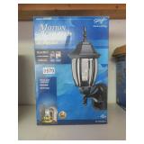 new black motion sensing outdoor light