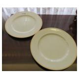 2 mikasa ivory china 'trousdale' 12' serving plate