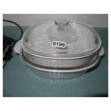 2 Corning ware casserole dishes