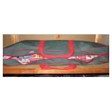 bag of holiday wrapping paper