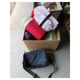 box of coolers, thermos, etc