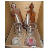 candles, hurricane shades, wall sconces etc