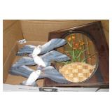 wall hanging birds, plaque