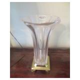 Glass and brass accent light 14in tall