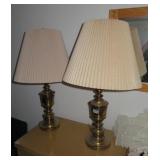 pr brass table lamps