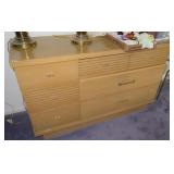 6 drawer blond dresser