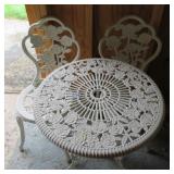 3 pc cast aluminum patio set