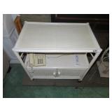 2 door rattan bar cart on wheels 29' x 18' x 27'