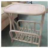 rattan telephone / magazine stand