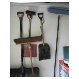 shovels, brooms