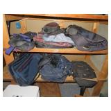 2 shelves of misc bags
