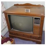 vintage quasar console television w/remote