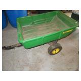 plastic john deere pull behind yard cart