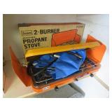 sears&roebuck 2 burner propane camp stove-orig box