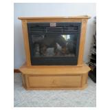 Heat surge mantel fireplace