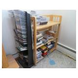 CDs and DVD and shelves