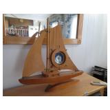 Wooden sail ship clock. Sessions