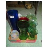 box of colored vases