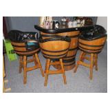 5 pc oak barrel bar set