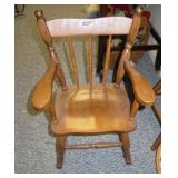 childs wooden rocker