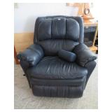 Blue pleather recliner