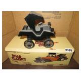 2 wooden cars - one is new in box