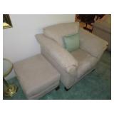 microfiber chair & ottoman