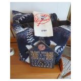 Yankees pillows and sign