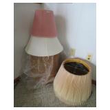 5 vintage lampshades