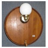 oak barrel top wall light