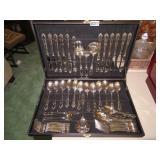 51 pc gold plated flatware - china