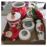 christmas candle holders, jars, etc